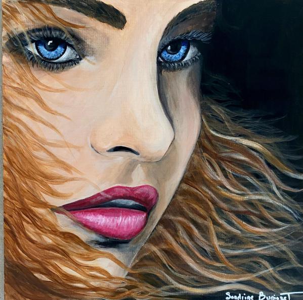 Tableau portrait femme rousse